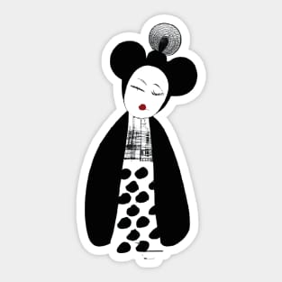 Geisha Drawing Sticker